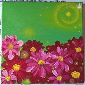 Cosmos | 8x8 acrylic on canvas sealed